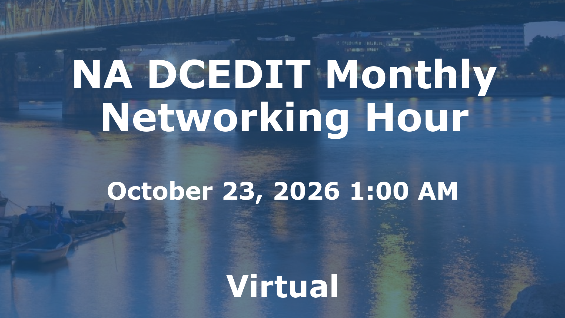 NA DCEDIT Monthly Networking Hour event image